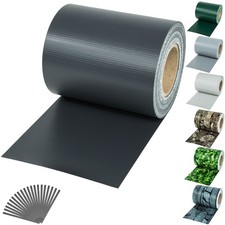 Rotolo recinzione 35m pvc pellicola giardino resistente vento grigio chiaro nuov