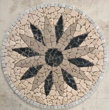"ANTICA ROMA" ROSONE MOSAICO ANTICATO interni - esterni diam.90x1 cm COD. RUDLXX