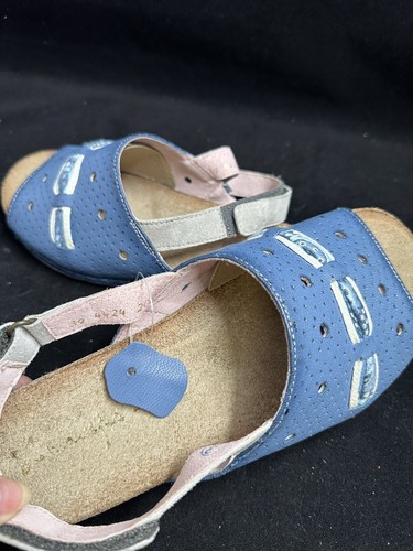 Sandali bassi pelle blu - sandali,