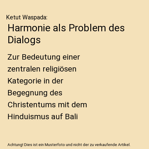 Harmonie als problem des - harmonie,