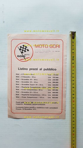 Moto gori listino 1973 - gori,