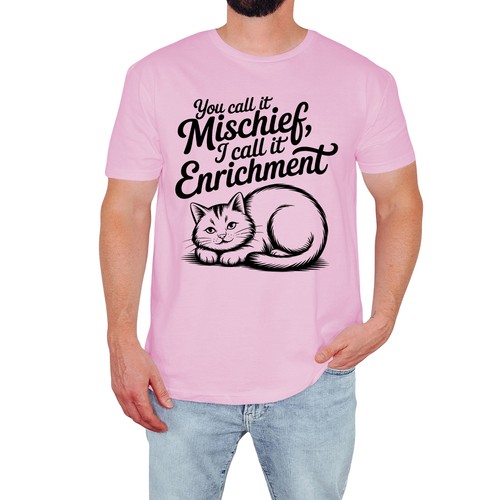 Shirt uomo gatto divertente - uomo,