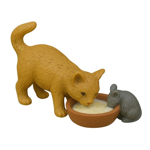 Miniatura gatto con topo 2 - con,