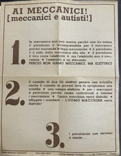 manifesto AI MECCANICI L'Asterisco Reggente trieste DESIGN DI CERNIGOJ FRAMMENTO
