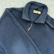 Woolrich Giacca Pile Uomo Grande Polar Tec Full Zip Blu Outdoor Avventura