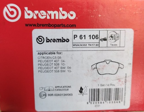 Pastiglie freno brembo p61106 - freno,