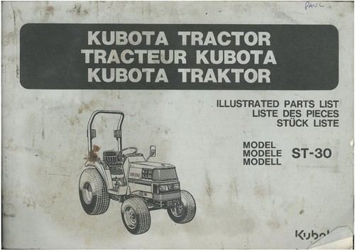 Kubota tractor st30 manuale - kubota,