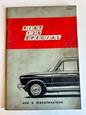 MC578 MANUALE ORIGINALE USO E MANUTENZIONE FIAT 125 SPECIAL - II EDIZIONE