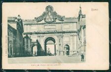 Roma Città Porta del Popolo Antica Flaminia PIEGA Modiano 1848 cartolina MX2330