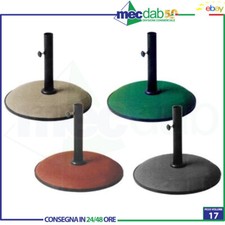 Base Per Ombrellone In Cemento Con Struttura Metallica Vari Colori Ø 45 Cm 15 Kg