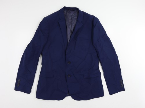Giacca tuta uomo blu lana