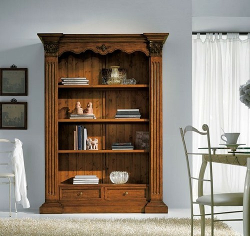 Libreria intagliata legno - intagliata,