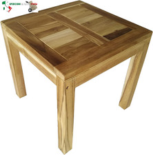 Ambientehome, T80859 Teak, Circa Tavolo da Giardino in Legno Massiccio, 50 x 50 