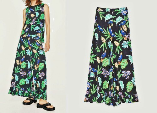 Zara palazzo frilled tropical - zara,