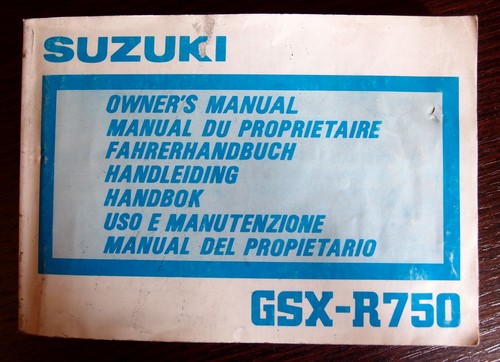 Suzuki gsx r750 1987 - suzuki, manuale