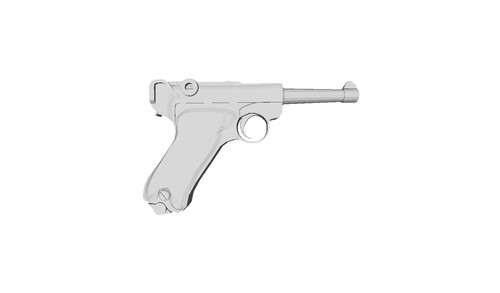 Printle german wwii luger - printle, luger--