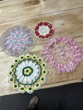 Set 4 centrini all'uncinetto