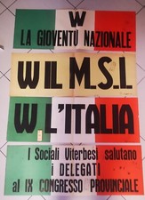 Manifesti msi viva l Italia socialisti viterbesi gioventù nazionale 1961 viterbo