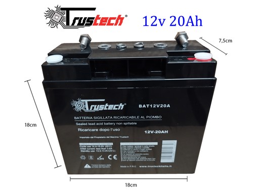 Batteria 12v 20ah piombo - al, piombo-