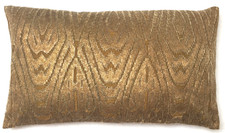 Cuscino pelle couture oro