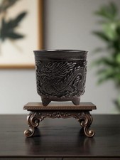 Vaso in ceramica per bonsai “il dragone” - Colore Nero