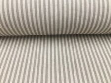 Tenda/Tessuto tappezzeria ELEFANTE a righe provenzali grigio lino/cotone larghezza 140 cm 