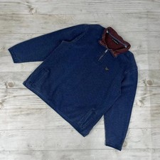 Felpa Giorgio Armani vintage 1/4 zip anni 90 uomo taglia XL blu