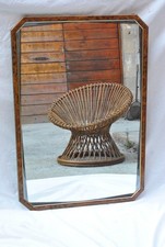 GRANDE SPECCHIO IN RADICA VINTAGE ANNI '60 105 X 71