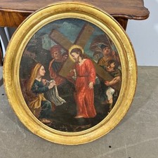 Antico dipinto olio su tela