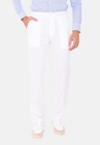 Pantaloni uomo 100 lino - pantaloni,