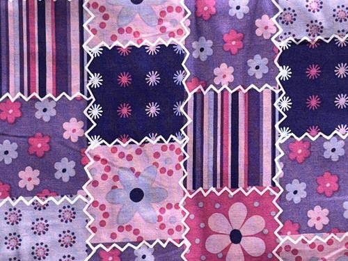 Tessuto patchwork viola rosa - tessuto,