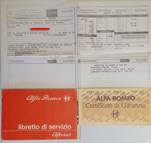 Libretto servizio alfa - di,