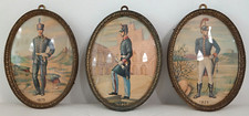 Lotto 3 Quadri Quadretti Uniformi D'epoca Militari Esercito