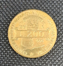 MONETA DA LIRE 200  ANNO 1996 CENTENARIO GUARDIA DI FINANZA 1896/1996