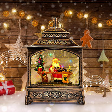 Lanterna Natalizia Con Neve, Lanterne Di Natale Di Natalecon Luce a LED, Babbo N