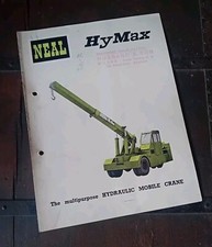 NEAL GRU MOBILI H MAX HYDRAULIC MOBILE CRANE BROCHURE ORIGINALE 1959