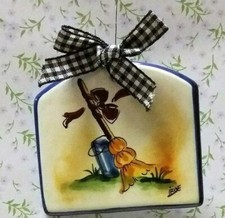 Quadretto Ceramica Decorata Country Made Italy 81094