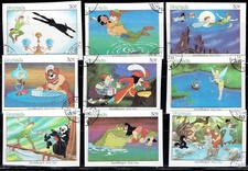GRENADA 1987 DISNEY PETER PAN 9 VAL Cat.M.1645-53