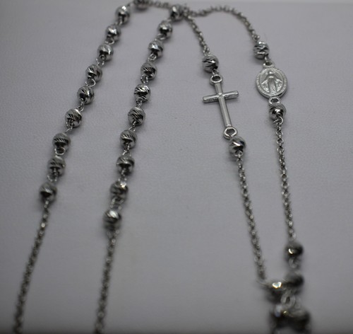 Rosario collana argento unisex - argento,