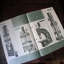 PRESSE IDRAULICHE TRIULZI MILANO MACCHINE OFFICINA brochure originale 1953 