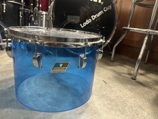 Batteria Tom concerto 14" LUDWIG VistaLite B/O VINTAGE 10x14 BLU senza crepe #GS3
