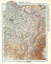 Carta geografica FRANCIA DELL'