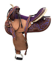 Set di accessori in pelle per bambini giovani adulti Western Horse Barrel Sad...