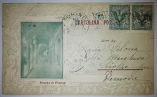 FIRENZE  RICORDO DI   CARTOLINA D'EPOCA 1902