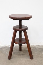 Sgabello Vintage a vite regolabile in legno