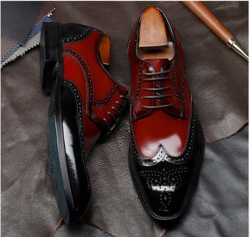Scarpe eleganti brogue punta