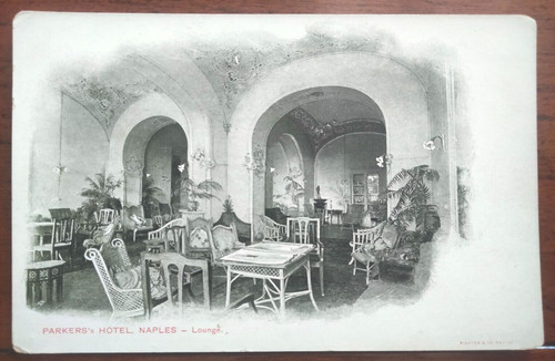 1900 cartolina napoli hotel - napoli,