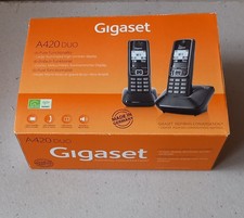 Telefono Cordless Gigaset A420 DUO completo Di Scatola E ISTRUZIONI Usato