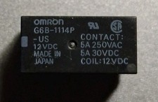 Relè G6B-1114P-US 12VDC, 5 A, ORIGINALE OMRON, NUOVO (NOS)