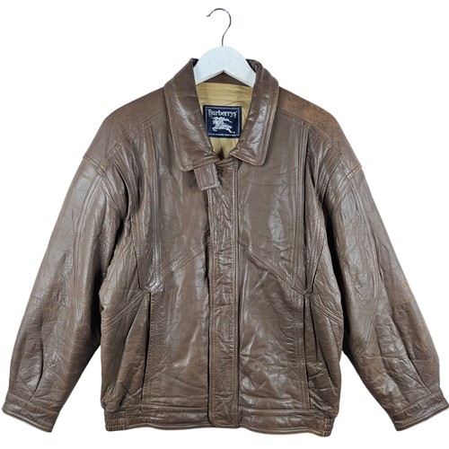 Giacca pelle marrone burberry - giacca,